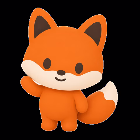 Rusty the fox waving